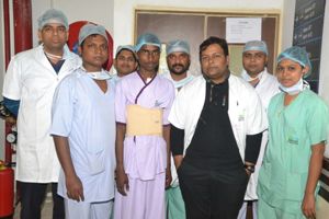 First open heart surgery team of Paras Darbhanga with a patient