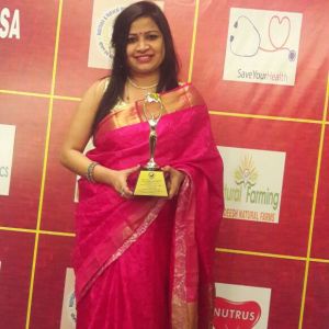The Best Dietician in Bihar Award conferred to Consultant Nutrition and Dietetics at Paras Darbhanga –  Ms Nandini by Nutrition and Natural Health Science Association