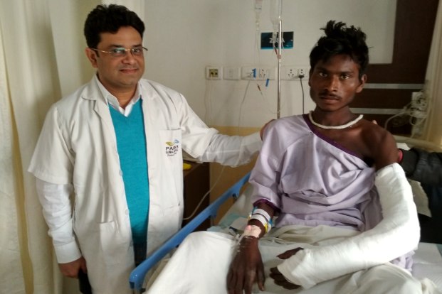 Paras Global Hospital Saves Life Of a Person Severely Injured in Accident