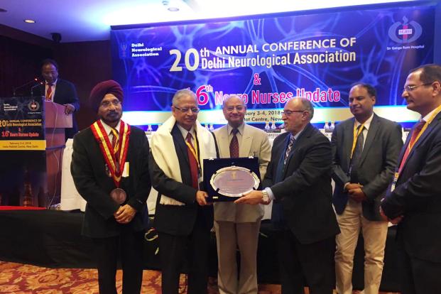 दिल्ली न्युरोलॉजिकल एसोसिएशन ने किया न्युरोसर्जरी के अग्रजोँ को सम्मानित: डॉ. वी.एस. मेहता को लाइफ टाइम अचीवमेंट अवॉर्ड