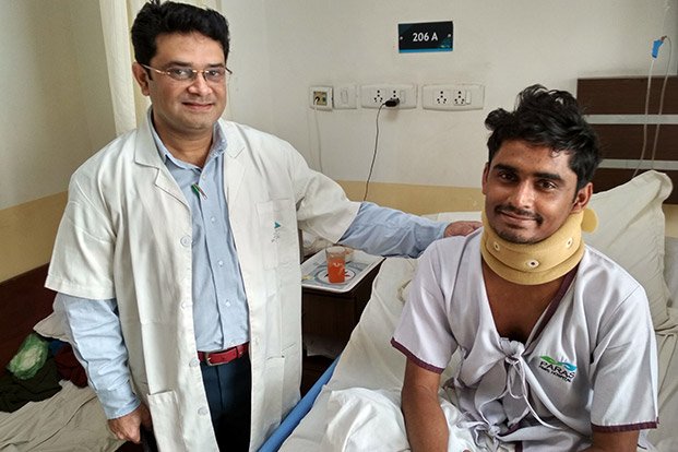 Paras Hospital Saves Shopkeeper with Neck Nearly Cut in Half