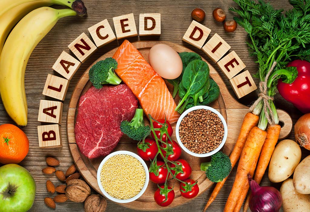 What is a balanced diet for women?